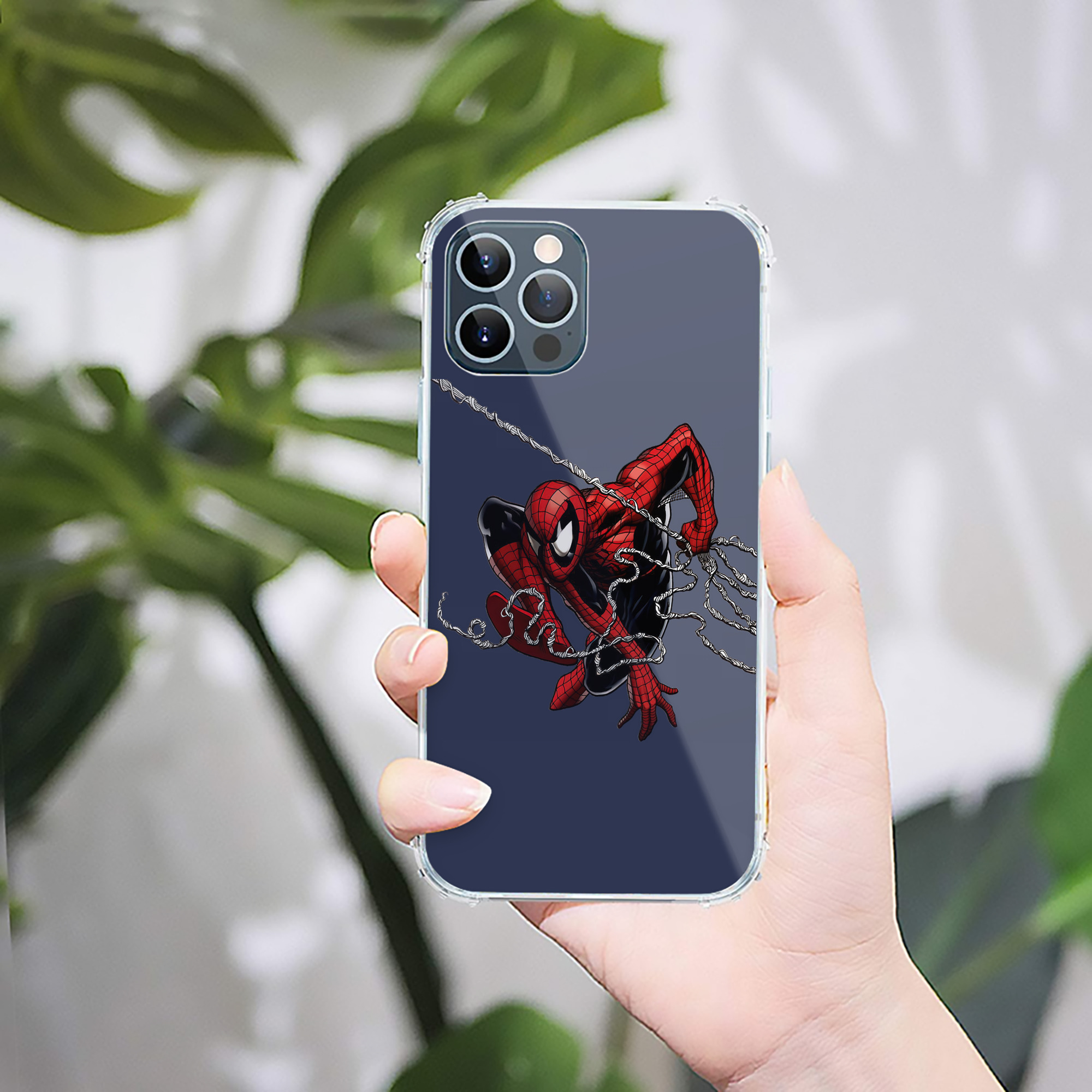 （画像用） Spider Man スパイダーマン 【iPhone 12シリーズ対応】透明スマホケース（クリアソフトケース）